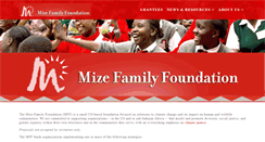 Desktop Screenshot of mizefamilyfoundation.org